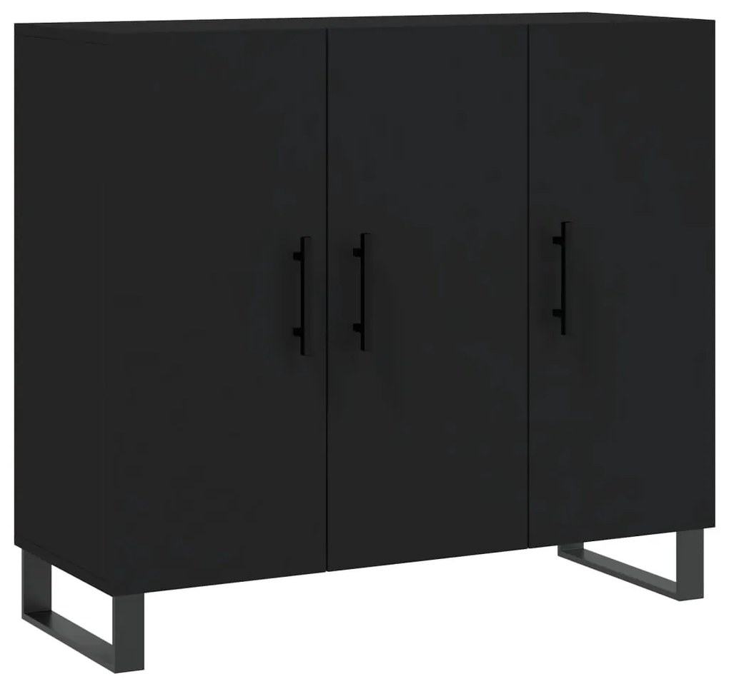 vidaXL Ντουλάπι Μαύρο 90 x 34 x 80 εκ. από Επεξεργασμένο Ξύλο