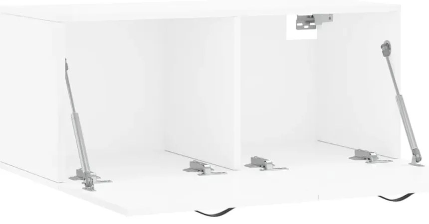 vidaXL Ντουλάπι Τοίχου Γυαλιστερό Λευκό 80x36,5x35 εκ. Επεξεργ. Ξύλο