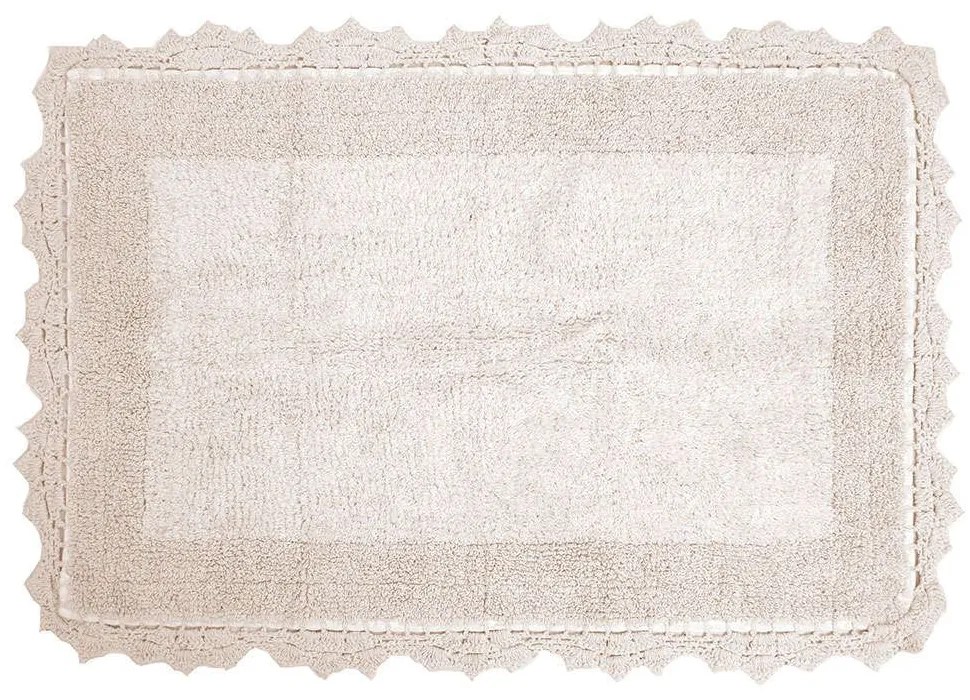 Πατάκι Μπάνιου Des. Lace Ivory Anna Riska 50 X 80 50x80cm 100% Βαμβάκι