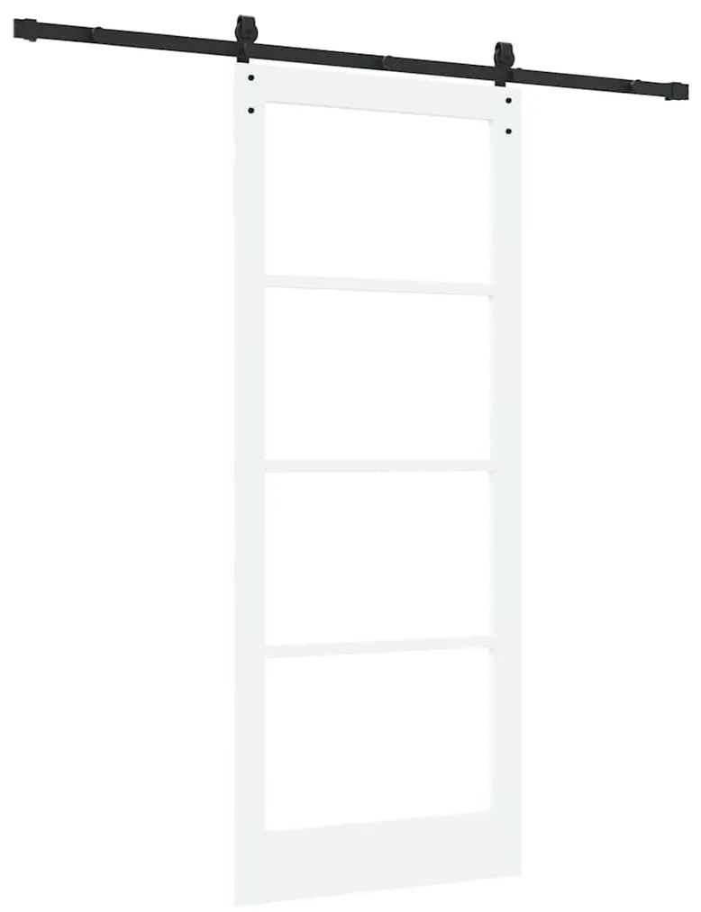 vidaXL Συρόμενη Πόρτα ORKDAL Λευκό 86 x 211 cm Μασίφ ξύλο πεύκου