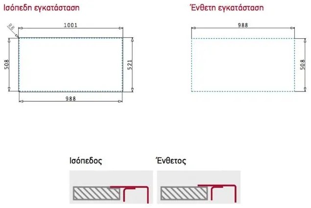 Νεροχύτης Κουζίνας Ανοξείδωτος Pyramis Olynthos 100x52 εκ. 1B 1D Αριστερή γούρνα