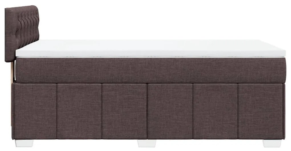 ΚΡΕΒΑΤΙ BOXSPRING ΜΕ ΣΤΡΩΜΑ ΣΚΟΥΡΟ ΚΑΦΕ 90X190 ΕΚ. ΥΦΑΣΜΑΤΙΝΟ 3289233