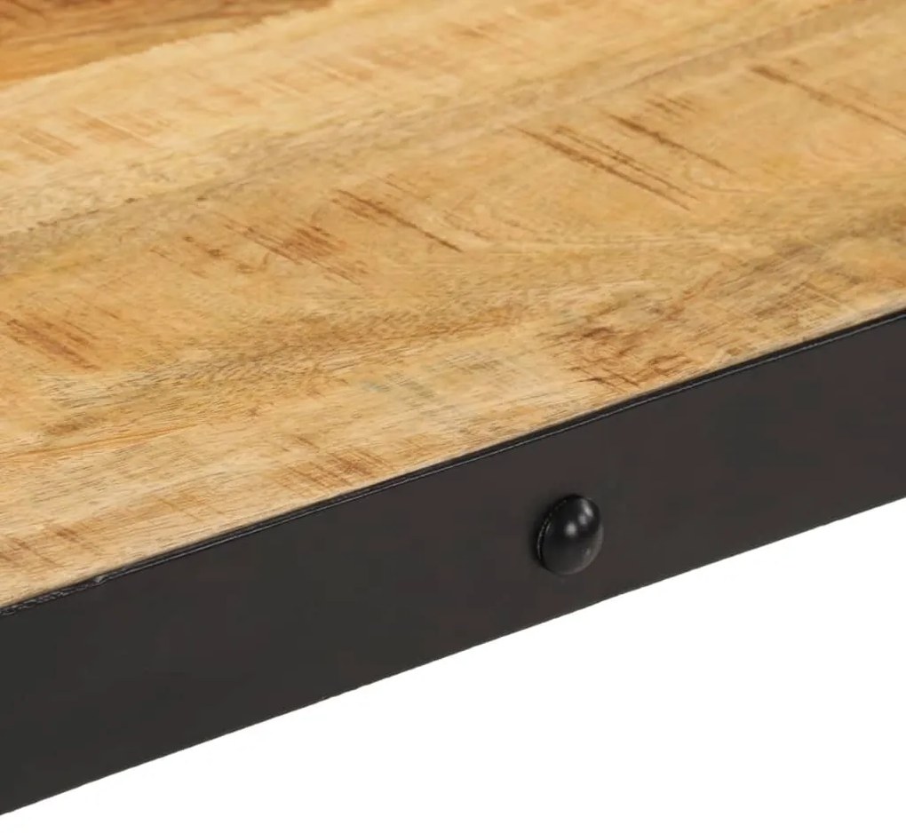 vidaXL Τραπεζάκι Σαλονιού με Ρόδες 100x55x26 εκ. από Μασίφ Ξύλο Μάνγκο