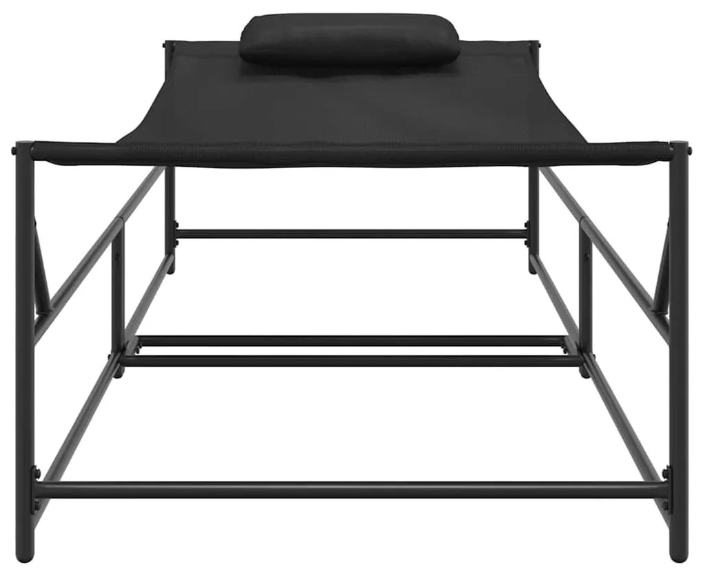 vidaXL Πολυθρόνα Κήπου Ήλιου - Ανθρακί - 200 x 74 x 73 cm - Χάλυβας & Textilene