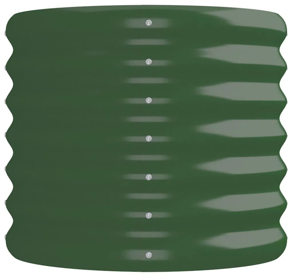 vidaXL Ζαρντινιέρα Πράσινη 224x40x36 εκ Γαλβανισμένος χάλυβας