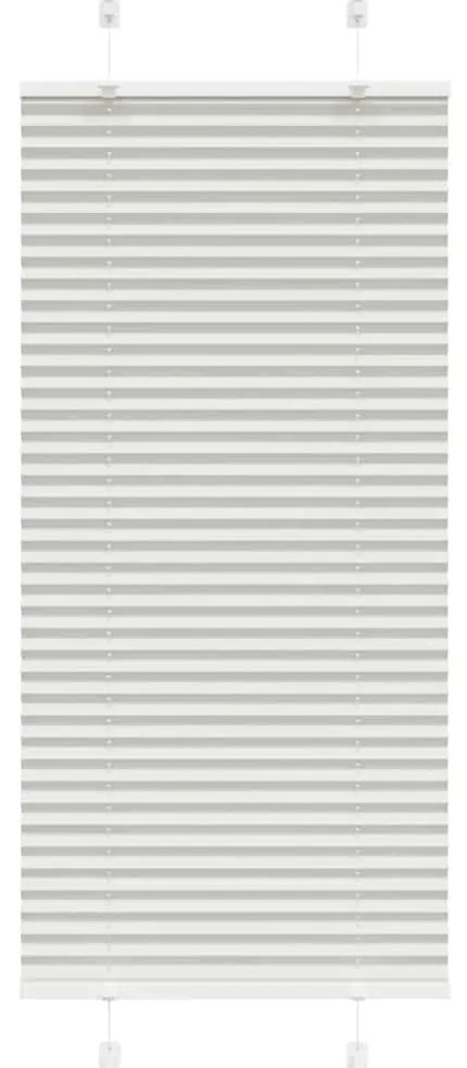 vidaXL Πλισέ περσίδα ανοιχτό γκρι 65x100 cm Πλάτος υφάσματος 64,4 cm
