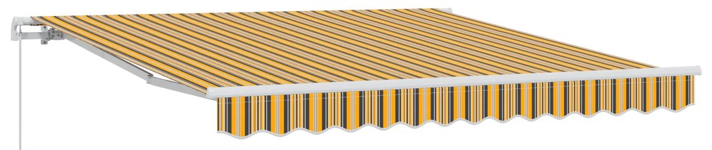 vidaXL Manual Retractable Awning Ριγέ 350x250 εκ.