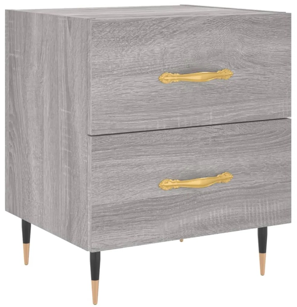 vidaXL Κομοδίνο Γκρι Sonoma 40 x 35 x 47,5 εκ. από Επεξεργασμένο Ξύλο