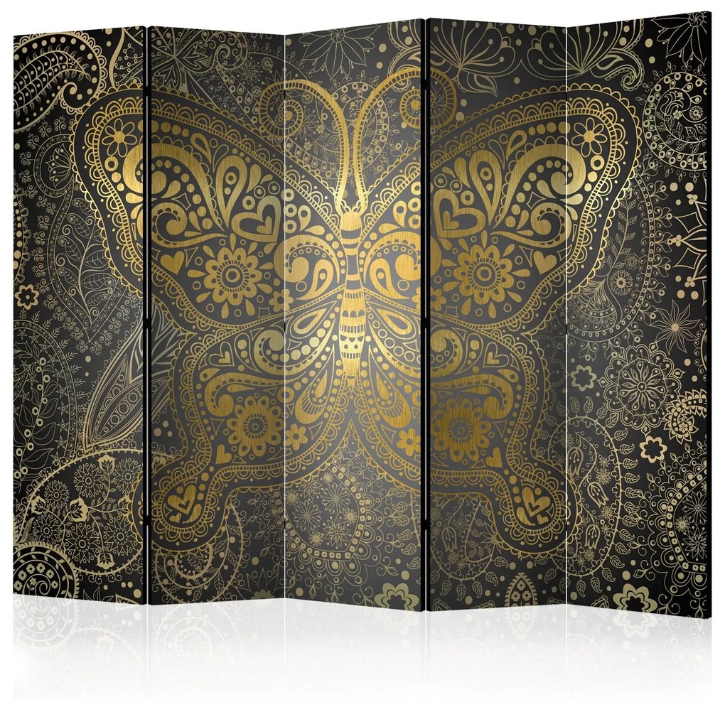 Διαχωριστικό με 5 τμήματα - Golden Butterfly II [Room Dividers] 225x172