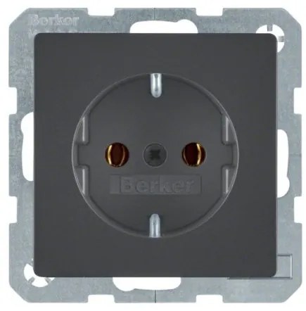 Πρίζα Σούκο Ανθρακί Berker 41436086 Hager-41436086-Ανθρακί 41436086