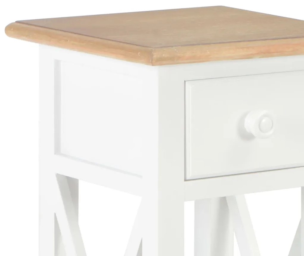 vidaXL Τραπεζάκι Βοηθητικό Λευκό 27 x 27 x 65,5 εκ. Ξύλινο