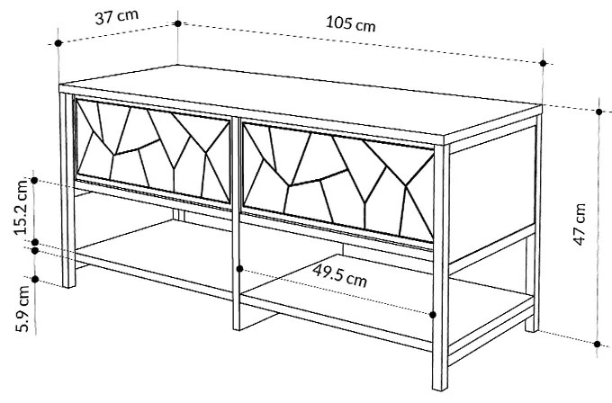 ΠΑΠΟΥΤΣΟΘΗΚΗ INOLA MEGAPAP ΧΡΩΜΑ SAPPHIRE OAK 105X37X47ΕΚ.