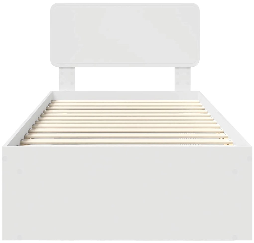vidaXL Σκελετός Κρεβατιού Λευκό 100 x 200 cm Στερεά ξυλεία πεύκου