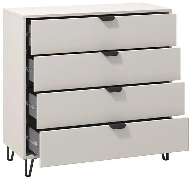 Κομότα - Συρταριέρα Lucca 4F Cashmere 93x40x90 εκ. 93x40x90 εκ.