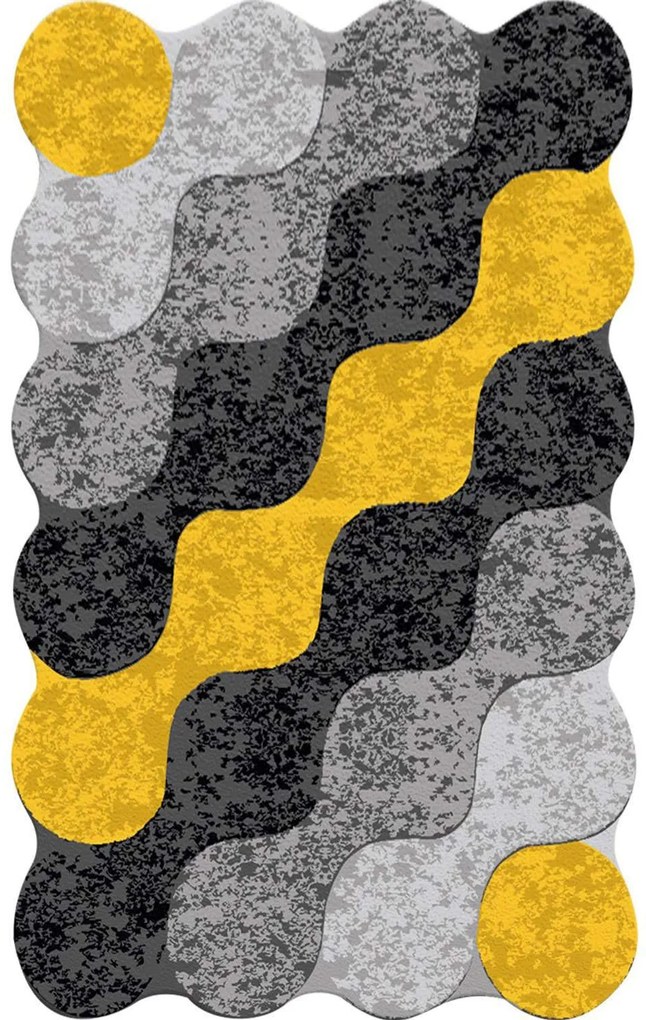 Χαλί Circle Djt Yellow-Black Conceptum Hypnose 150X200cm