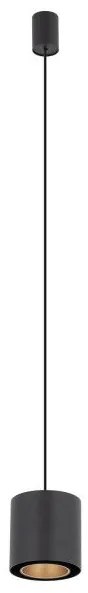 Κρεμαστό Φωτιστικό Οροφής 1xGU10 Φ13cm Point Duo Nowodvorski  11511 Μαύρο-Χρυσό