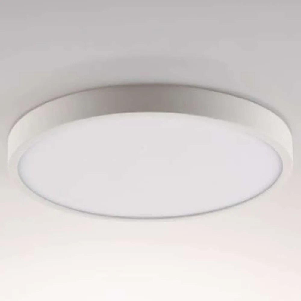 Φωτιστικό Οροφής - Πλαφονιέρα Domo LED-DOMO-R24-BCO 24W Led Φ24cm 2,4cm White Intec Aluminum,Acrylic