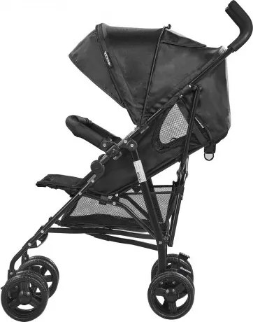 VEVOR Lightweight Stroller Compact Easy Fold Adjustable Backrest Black Storage