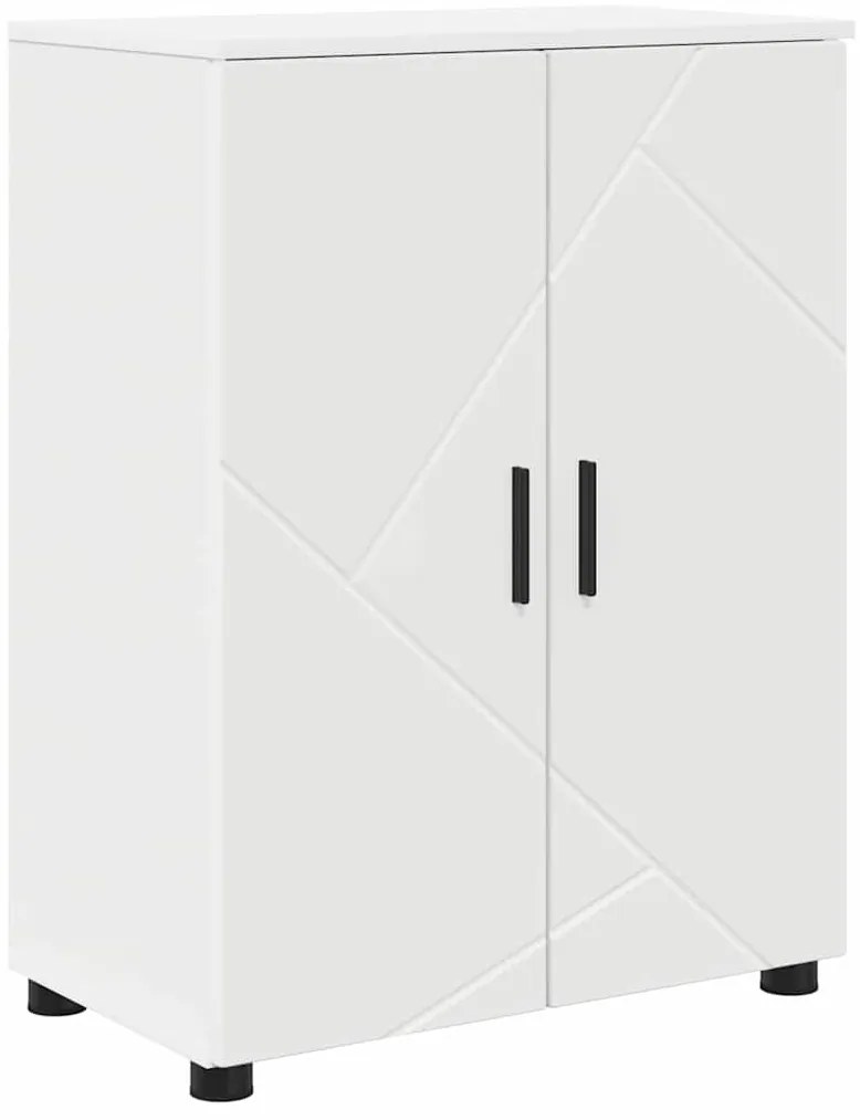 vidaXL Σετ Επίπλων Μπάνιου με συρτάρι με ράφι Επιτοίχιο 4 pcs Λευκό