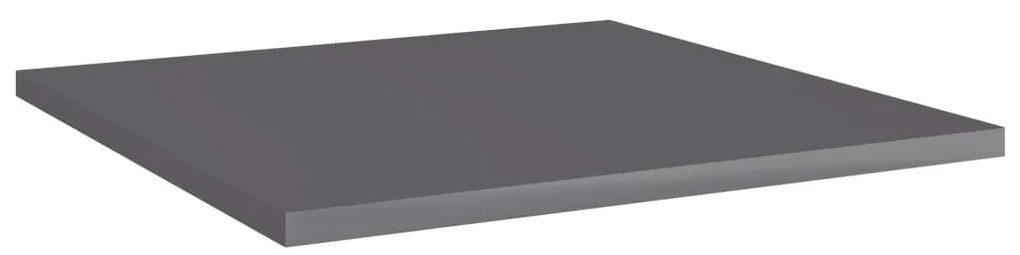 vidaXL Ράφια Βιβλιοθήκης 8 τεμ. Γυαλ. Γκρι 40x40x1,5 εκ. Επεξ.Ξύλο