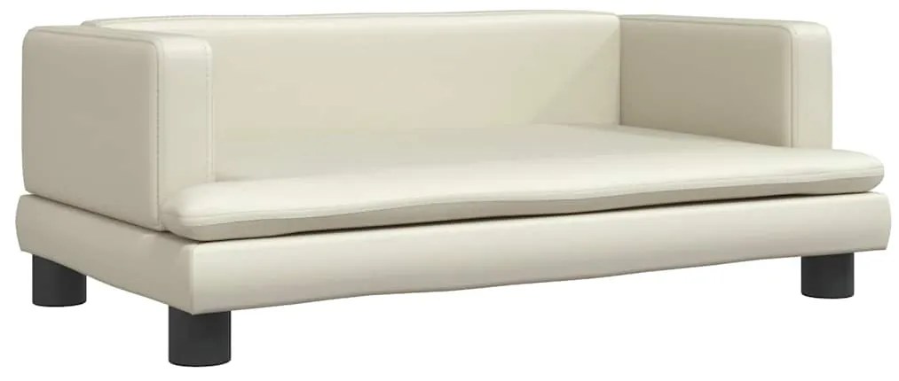 vidaXL Κρεβάτι Σκύλου Κρεμ 80 x 45 x 30 εκ. από Συνθετικό Δέρμα
