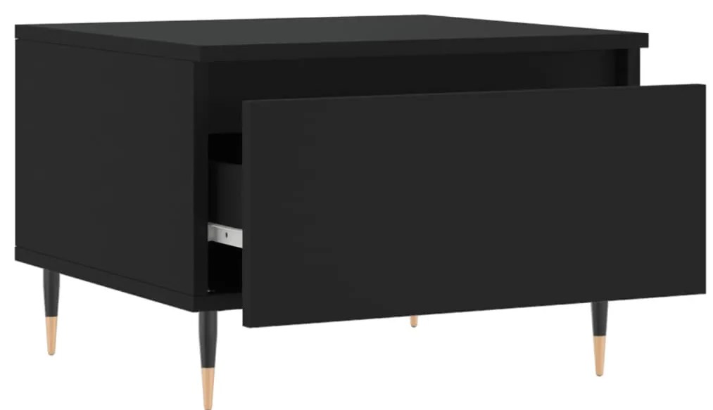 vidaXL Τραπεζάκια Σαλονιού 2 τεμ. Μαύρα 50 x 46 x 35 εκ. Επεξεργ. Ξύλο