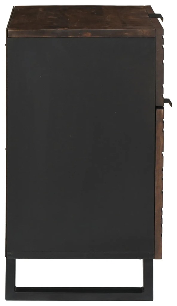 vidaXL Κομοδίνο 50x33x60 εκ μασίφ ξύλο καρυδιά