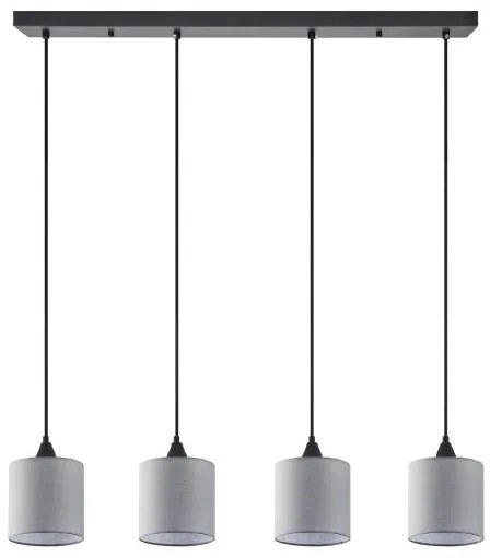 Κρεμαστό Φωτιστικό Οροφής Ύφασμα ADEPT H300 Φ85 Homelighting-77-9022-Γκρι 77-9022