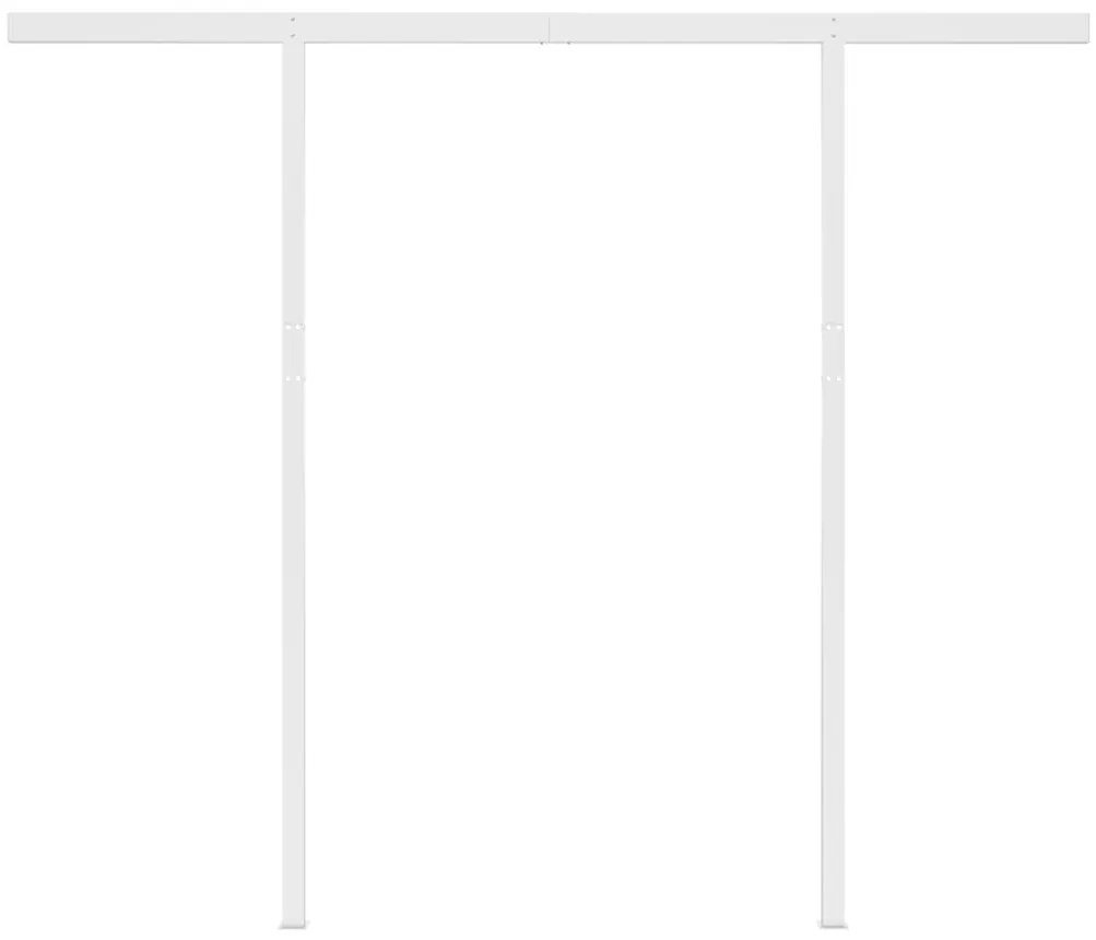 vidaXL Τέντα Συρόμενη Αυτόματη με Στύλους Μπλε / Λευκό 3 x 2,5 μ.