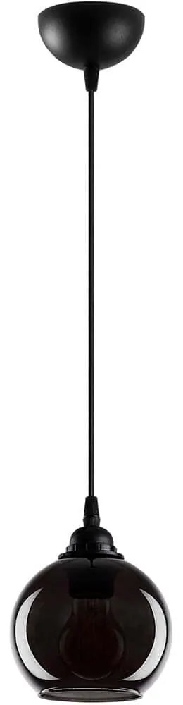 Φωτιστικό Οροφής Smoked 892OPV1863 15x15x114cm 1xE27 40W Black Opviq