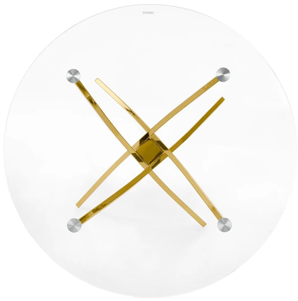 RAYMOND table, color: glass - transparent, legs - gold DIOMMI V-CH-RAYMOND-ST-ZŁOTY