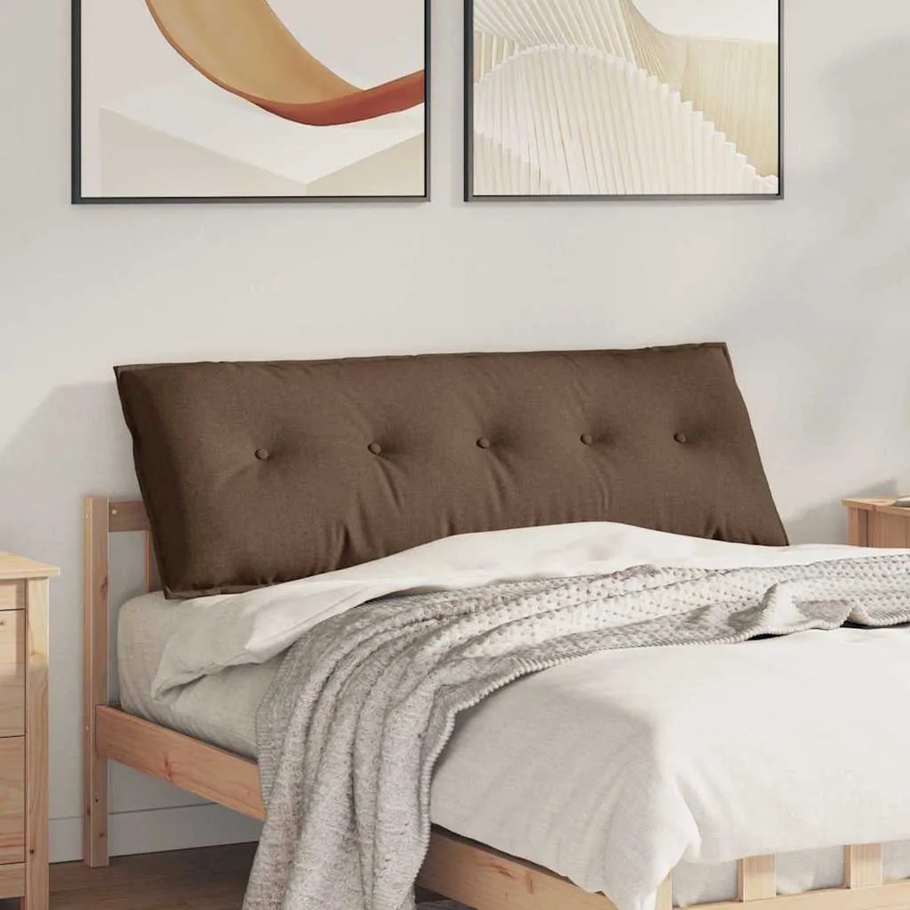 vidaXL Μαξιλάρι Πλάτης Καφέ 140 x 19 x 50 εκ ύφασμα