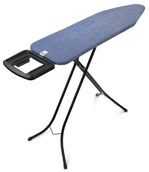 Τραπέζι σιδερώματος Brabantia B 1008299, 124x38 cm, 7 θέσεις ρύθμισης, Μεγάλη θήκη σίδερου, Μπλε