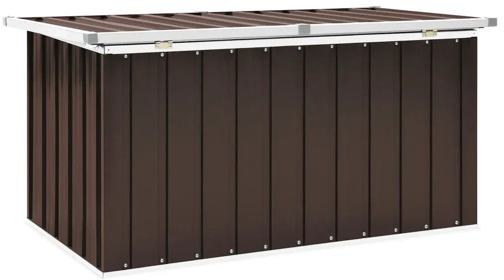 vidaXL Μπαούλο Αποθήκευσης Κήπου Καφέ 129 x 67 x 65 εκ.