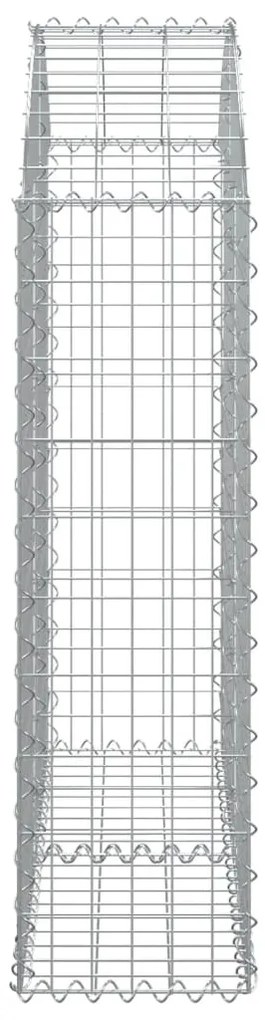 vidaXL Συρματοκιβώτιο Τοξωτό 100x30x100/120εκ. από Γαλβανισμένο Χάλυβα