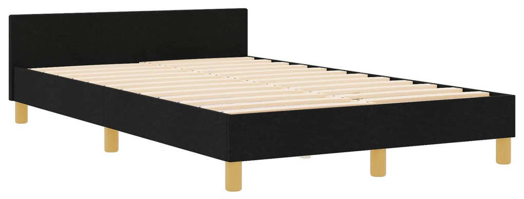 vidaXL Κρεβάτι Μαύρο 120x200 εκ. Ύφασμα