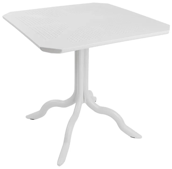 Τραπεζαρία κήπου Groovy-Confident pakoworld σετ 5τεμ PP λευκό 80x80x74,5εκ. - 253-000111 - 253-000111