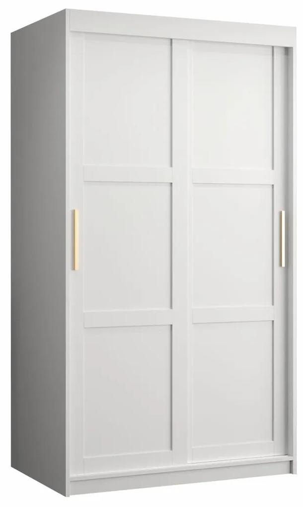 Ντουλάπα Hartford G112, Άσπρο, 200x100x62cm, 99 kg, Πόρτες ντουλάπας: Ολίσθηση, Αριθμός ραφιών: 5, Αριθμός ραφιών: 5 | Epipla1.gr