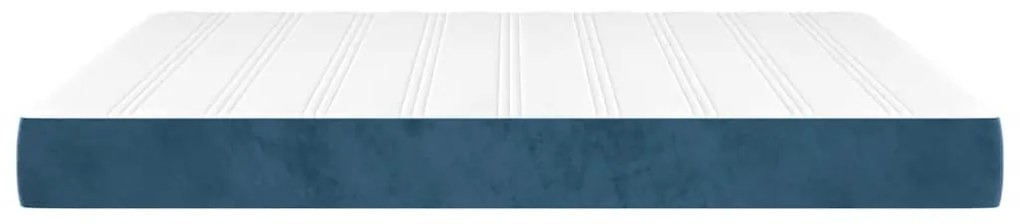 vidaXL Στρώμα με Pocket Springs Σκούρο Μπλε 160x210x20 εκ. Βελούδινο