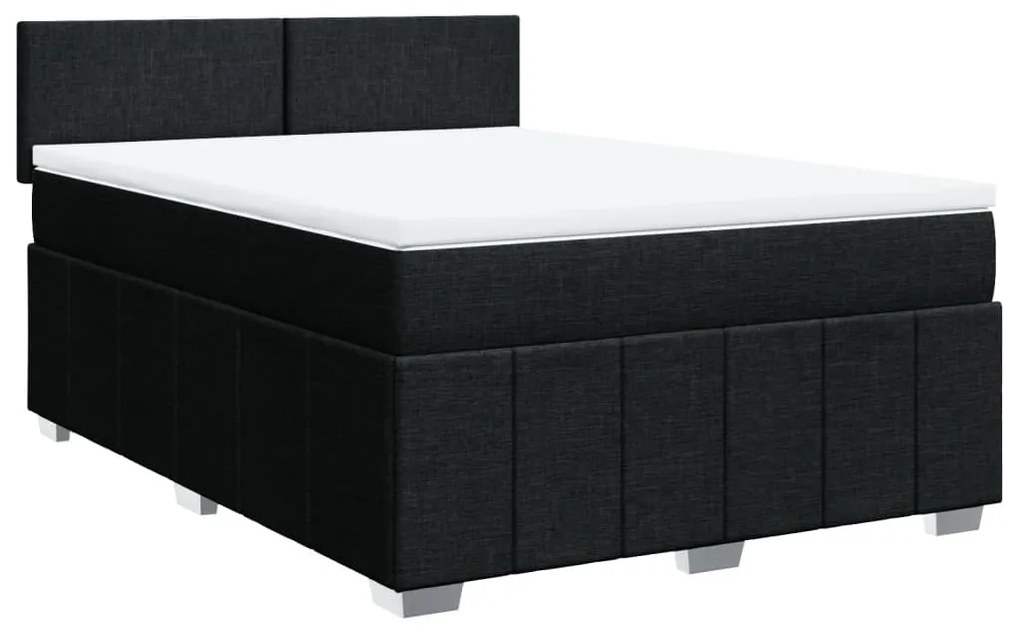 ΚΡΕΒΑΤΙ BOXSPRING ΜΕ ΣΤΡΩΜΑ ΜΑΥΡΟ 160X200 ΕΚ. ΥΦΑΣΜΑΤΙΝΟ 3289414