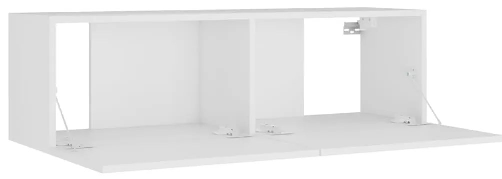 vidaXL Σετ Επίπλου Τηλεόρασης 8 Τεμαχίων Λευκό από Επεξεργασμένο Ξύλο