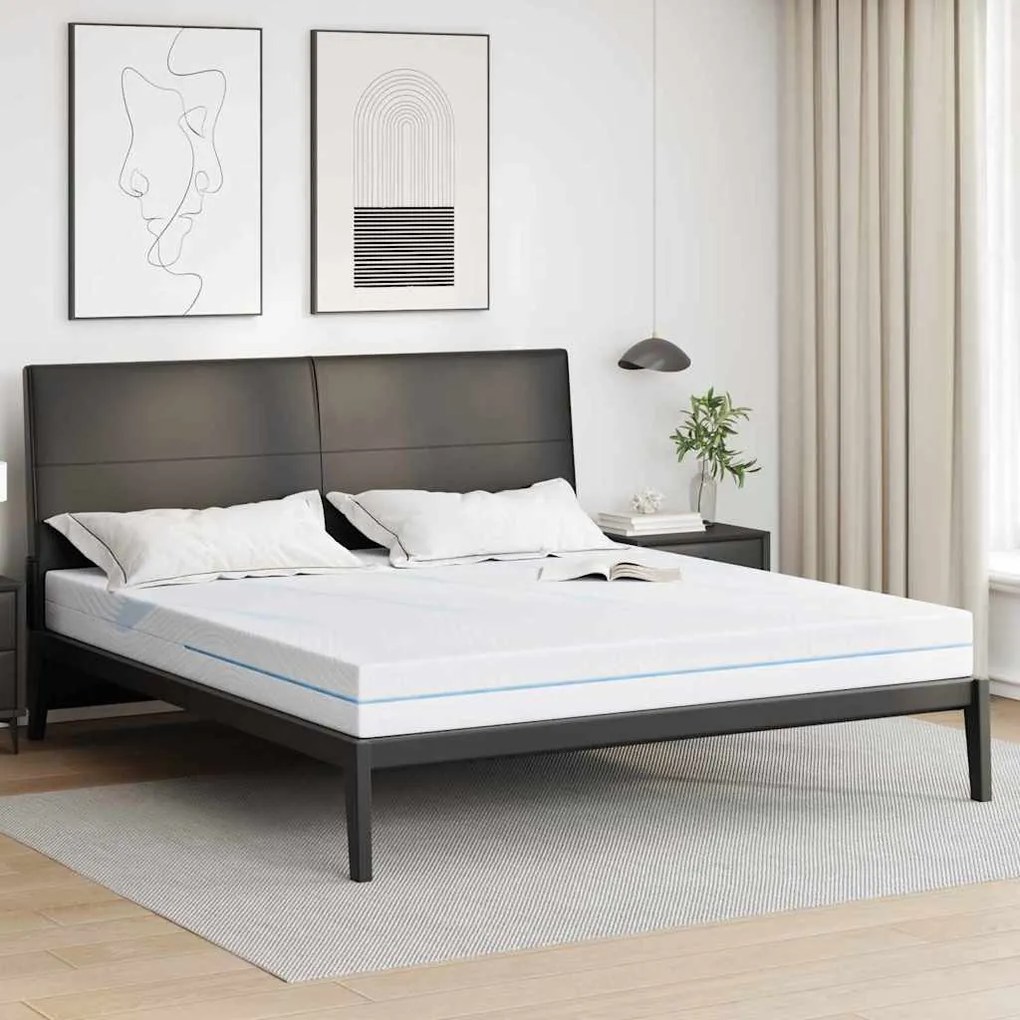 vidaXL Στρώματα Λευκό 180 x 200 cm 100% ύφασμα πολυεστέρα με τζακάρ