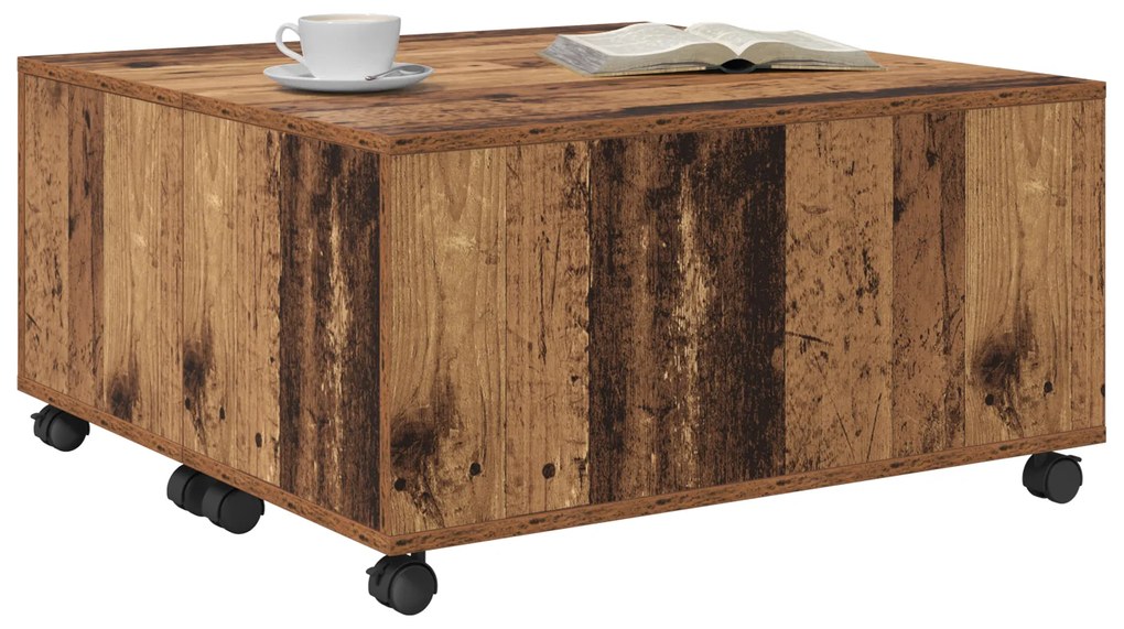 vidaXL Τραπεζάκι σαλονιού Παλιό ξύλο 75 x 75 x 38 cm