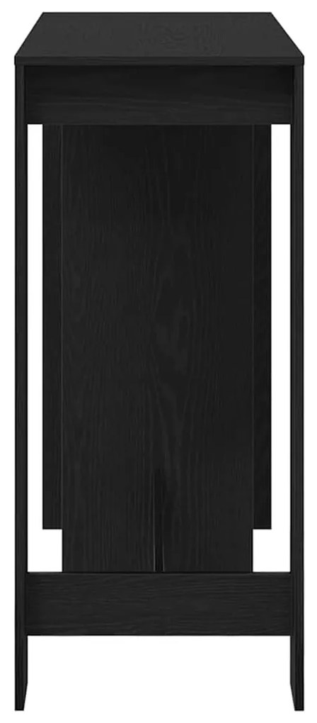 vidaXL Τραπέζι μπαρ Μαύρη Οξυά 124 x 46 x 103.5 εκ Επεξεργασμένο ξύλο