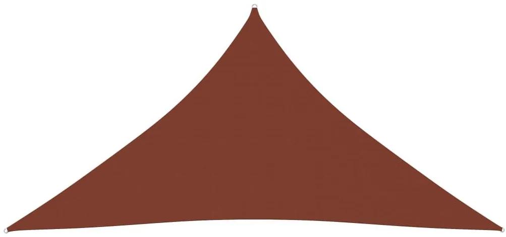 Πανί Σκίασης Τρίγωνο Τερακότα 4,5x4,5x4,5 μ. από Ύφασμα Oxford - Καφέ