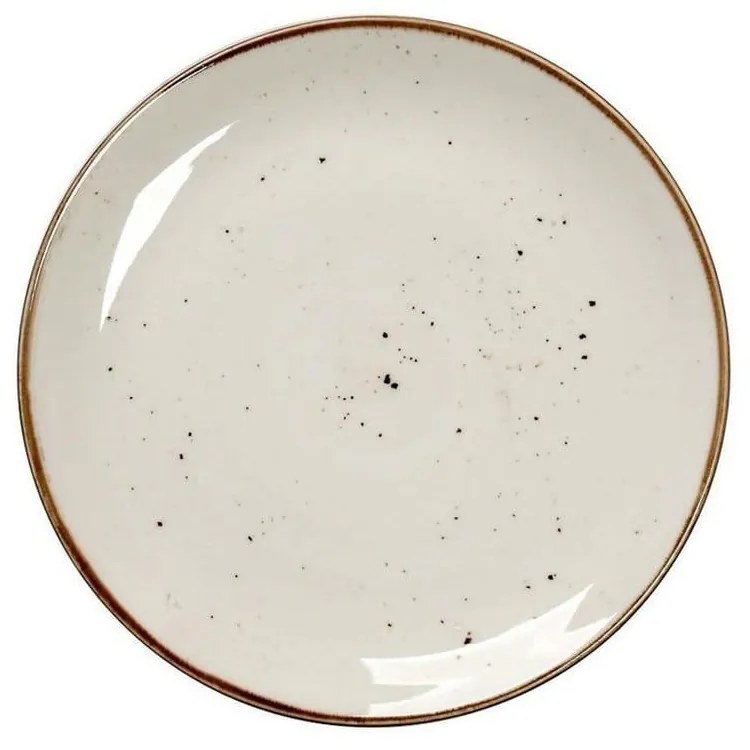 Πιάτο Πορσελάνινο Terra Ρηχό Σετ 6 τμχ Tlk102K6 Φ24,5cm Cream Espiel Porcelain