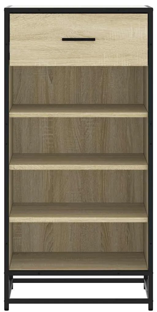 Παπουτσοθήκη Sonoma Δρυς 48x38x97,5 εκ. Επεξεργασμένο Ξύλο - Καφέ