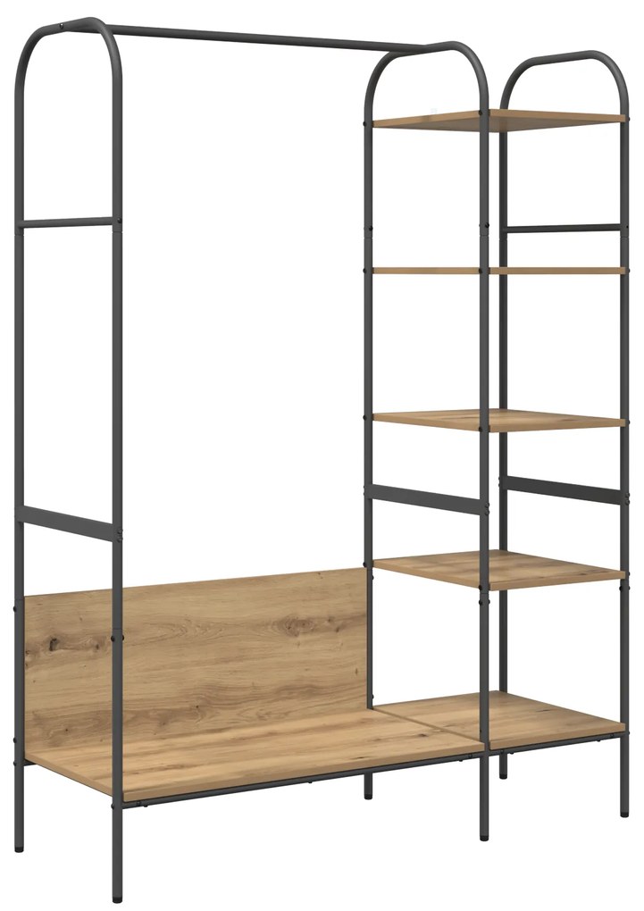 vidaXL Ράφι Ρούχων με Ράφια Ξύλο Δρυός 120x44x160 εκ Σχεδιασμένο Ξύλο