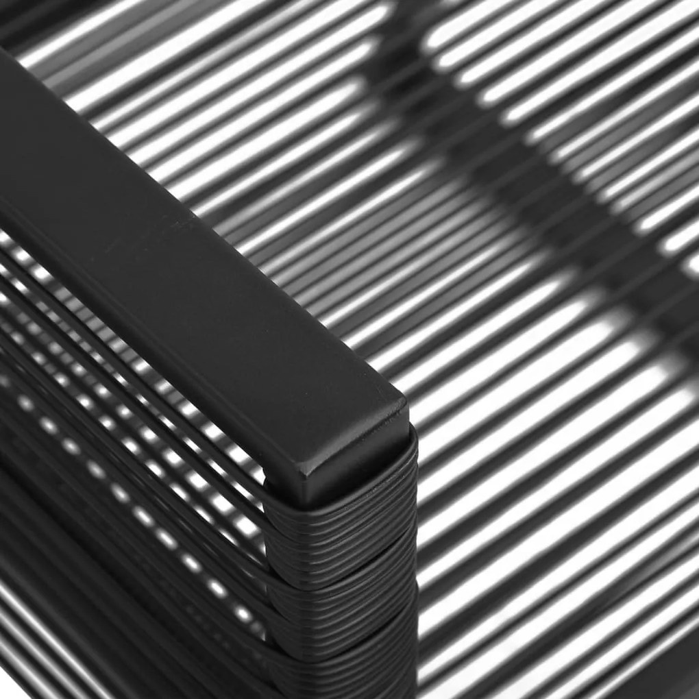 vidaXL Καρέκλες Κήπου 2 τεμ. Μαύρες από Ρατάν PVC