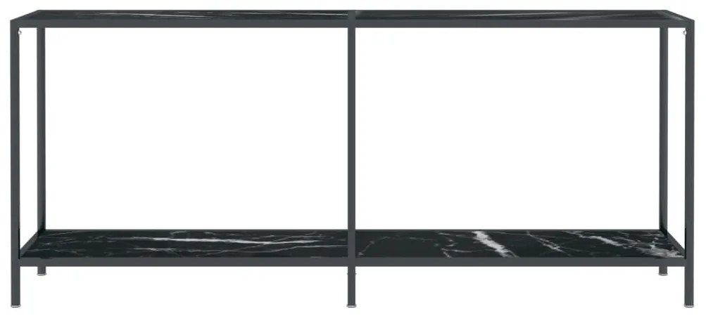 vidaXL Τραπέζι Κονσόλα Μαύρο 180 x 35 x 75,5 εκ. από Ψημένο Γυαλί